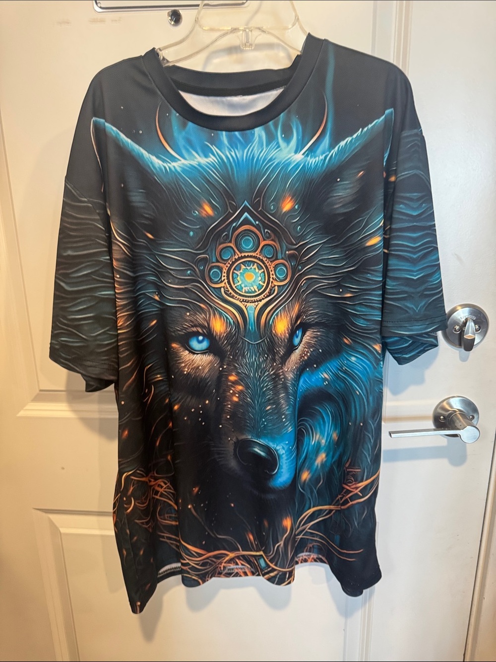 Graphic Wolf Short Sleeve Tee - Blue / Black